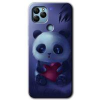 General Mobile GM 22 Plus HD Baskılı Kılıf + 9D Tam Ekran Koruyucu - Bebek Panda