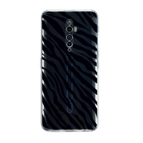 Oppo Reno 2z Zebra Pattern Premium Şeffaf Silikon Kılıf