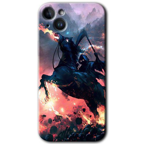 iPhone 14 Kılıf HD Desen Baskılı Arka Kapak - Temperli Cam - Bloodhorne