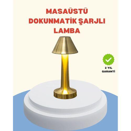 Şarjlı Masa Lambası 3 Işık Modu Kademesiz Karartma Metal Gövde