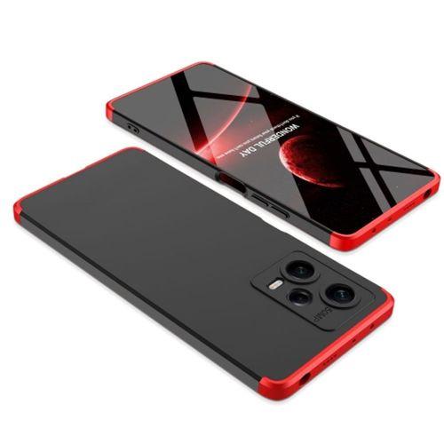 Xiaomi Redmi Note 12 Pro Kılıf 3 Parçalı 360 Tam Korumalı Rubber AYS Kapak - Mavi Siyah