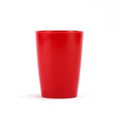 2 Adet Diş Fırçalık Ve  Macun Kabi Kırmızı Melamin 8X8X11Cm 400Ml Banyo Seti