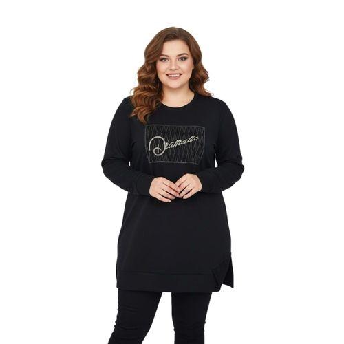 Kadın Siyah Sıfıryaka Taşlı Tunik BGL-ST05086