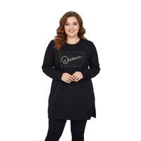 Kadın Siyah Sıfıryaka Taşlı Tunik BGL-ST05086