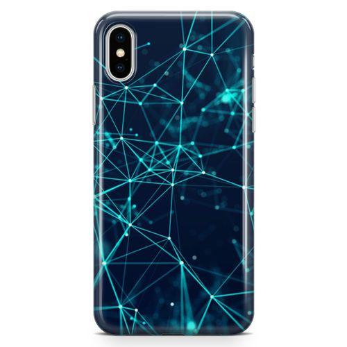 Apple iPhone X Kılıf Yeşil Ağ Arka Kapak Koruma Desenli Full Koruyucu