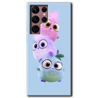MRCİLETİSİM Samsung Galaxy S22 Ultra Kılıf HD Desen Baskılı Arka Kapak + Temperli Cam - Puffy