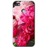 GM 8 Go Kılıf HD Desen Baskılı Arka Kapak - Kırmızı Beyaz Gül + Kırılmaz Cam