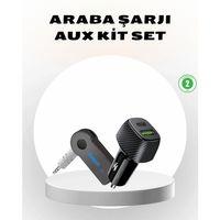Bluetooth Aux Çevirici Ve Pd Destekli Araç Şarj Cihazı 2’li Set
