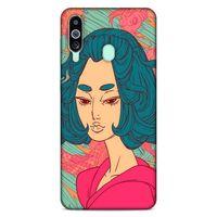 Lopard Samsung Galaxy M40 Uyumlu Kılıf Sürreal Yüzler ♀ (44) Tough Armor Kılıf Desenli