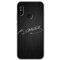 Xiaomi Mi Max 3 HD Baskılı Kılıf + 9D Tam Ekran Koruyucu - İmza Atatürk