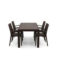 Mandella Kampanyalı  Elit Rattan 70x120  Nirvana  Koltuk Masa Takımı 4 Kişilik Kahverengi