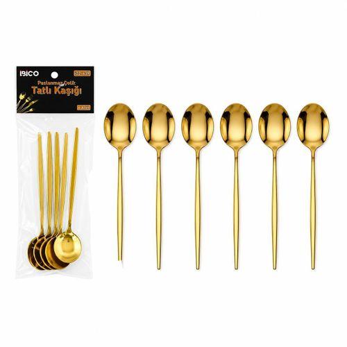 Altın Renk Tatlı Kaşığı 13cm
