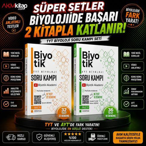 Biyotik Yayınları TYT AYT Biyoloji Soru Kampı Seti 2 Kitap