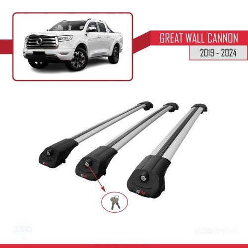 Great Wall Cannon 2019 ve Sonrası ile uyumlu ACE-1 Ara Atkı Tavan Barı GRİ 3 ADET BAR