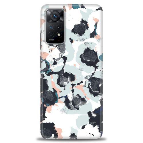 Xiaomi Redmi Note 11 Pro Kılıf HD Baskılı Kılıf - Sanatsal Siyah + Tam Ekran Koruyucu