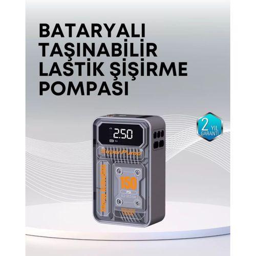 150 Psı Kablosuz Dijital Ekranlı Taşınabilir Araç Lastik Pompası