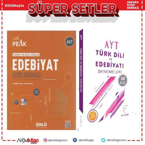 Ünlü Yayıncılık AYT Edebiyat Best Peak Soru ve Karekök Türk Dili Edebiyat Deneme Seti 2 Kitap