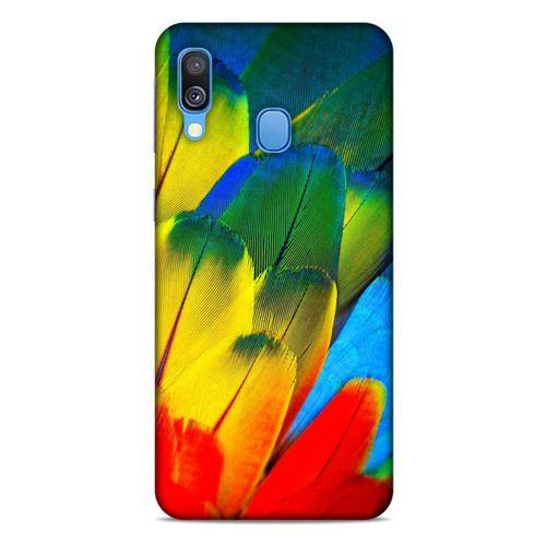 Samsung Galaxy A40 Kılıf Desenli Özel Seri Tüyler (3) Kapak