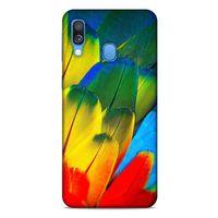 Samsung Galaxy A40 Kılıf Desenli Özel Seri Tüyler (3) Kapak