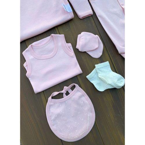 Dantel İşlemeli 10 Parça Yeni Doğan Hastane Seti %100 Pamuk