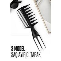3 Modelli Geniş Dişli Saç Şekillendirme Tarağı - Saç Ayırıcı Tarak Stil ve Wax Tarağı 716458