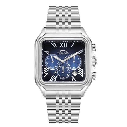 Slazenger SL.09.2547.2.04 Quartz Çelik Gri Lacivert Kadran 40 mm Erkek Kol Saati