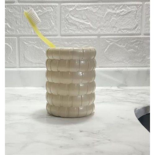 2 Adet Diş Fırçalık Örgü Model Banyo Aksesuarı 8X8X11Cm Banyo Seti