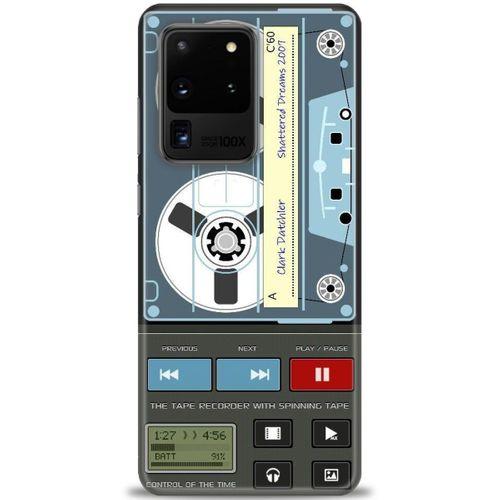 Samsung Galaxy S20 Ultra Kılıf HD Baskılı Kılıf - Nostaljik Kaset + Tam Ekran Koruyucu