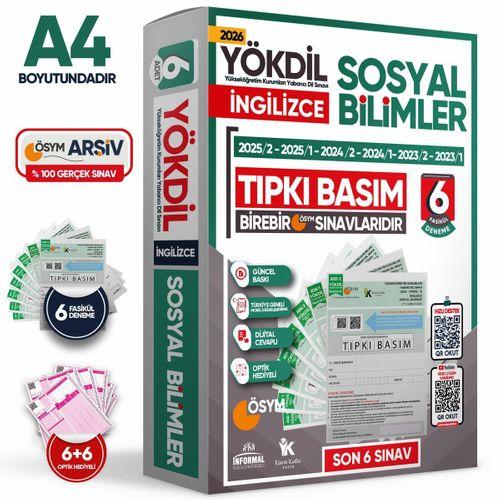 2026 YÖKDİL İngilizce SOSYAL BİLİMLER ÖSYM Çıkmış Soru Tıpkı Basım Deneme Paketi 6lı Türkiye Geneli
