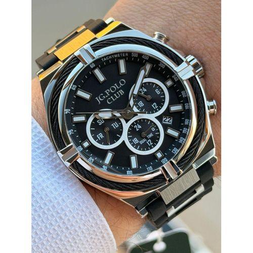 JG.Polo Club Silikon Kordon 2 Yıl Garantili 5 Atm Suya Dayanıklı Erkek Kol Saati+Bileklik 04371.1