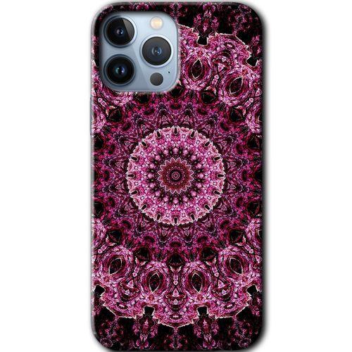 iPhone 13 Pro Max Kılıf HD Desen Baskılı Arka Kapak - Mandala Patterns Kaleidoscope + Kırılmaz Cam