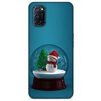 Oppo A92 Kılıf Snowix (12) Koruyucu Silikon Yeşil Beyaz