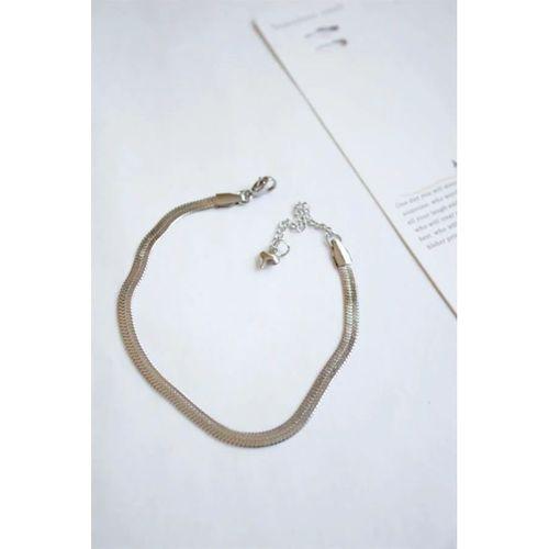 Çelik İtalyan Zincir Bileklik - Gümüş