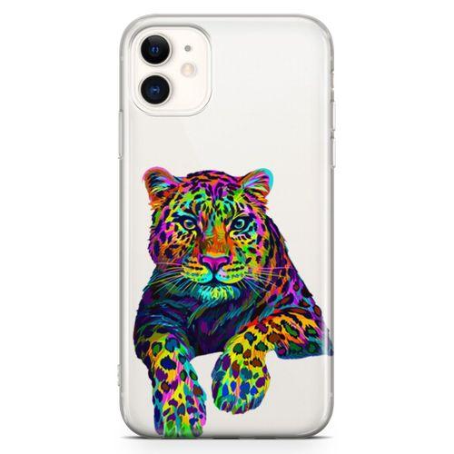 Apple iPhone 11 Kılıf Kaplan Colorful Arka Kapak Koruma Desenli Full Koruyucu