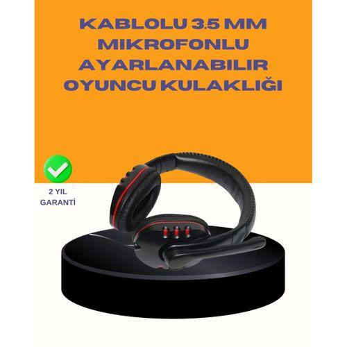 Kırmızı  Kulaklığı Bilgisayar Uyumlu Stereo Yüksek Ses Kaliteli