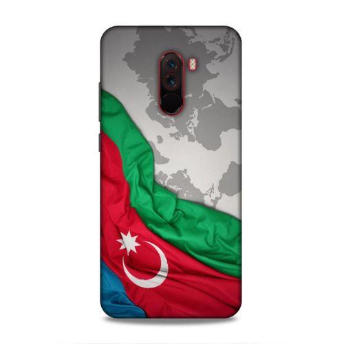 Xiaomi Pocophone F1 Uyumlu Kılıf Azarbaijan (16) Kalın Kılıf Harita Bayrak