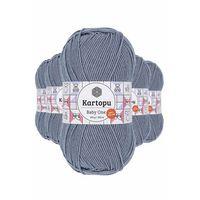 5 Adet Baby One Tüylenmeyen El Örgü İpi Yünü Jeans Mavi K571