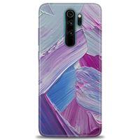 Xiaomi Redmi Note 8 Pro Kılıf HD Baskılı Kılıf - Purple + Tam Ekran Koruyucu
