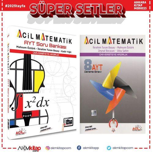Acil AYT Matematik Soru Bankası ve Deneme Seti 2 Kitap