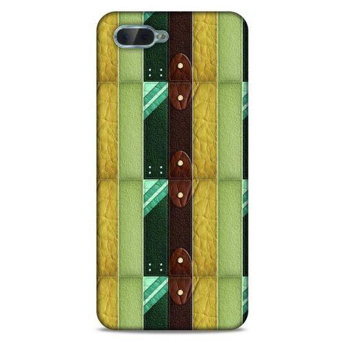 Oppo Rx17 Neo Kılıf Patchwork (15) Antişok Kılıf Yeşil Kahve
