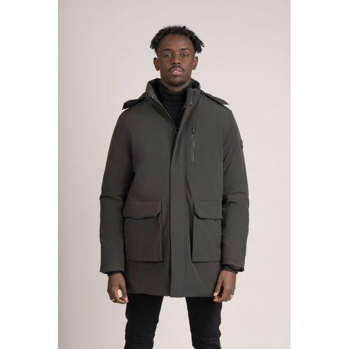 Regular Fit Çıkartılabilir Kapşonlu Suya Dayanıklı Konforlu Termal Kaban