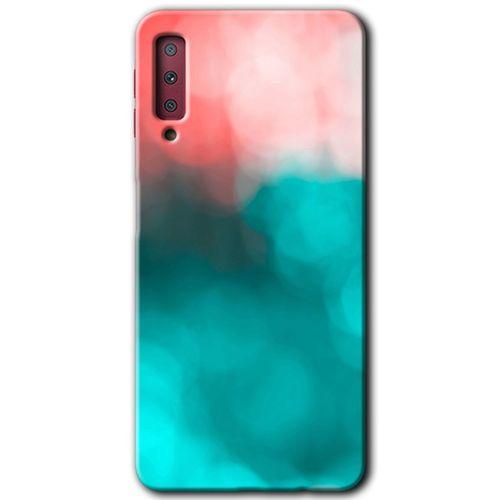 Galaxy A7 2018 Kılıf HD Desen Baskılı Arka Kapak - Flu Işık + Kırılmaz Cam