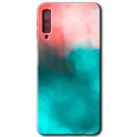 Galaxy A7 2018 Kılıf HD Desen Baskılı Arka Kapak - Flu Işık + Kırılmaz Cam