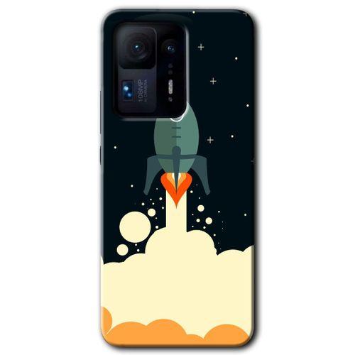 Mi Mix 4 Kılıf HD Desen Baskılı Arka Kapak - Space Smoke + Kırılmaz Cam