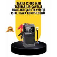 Işıklı Hava Kompresörlü Taşınabilir Akü Takviye Ünitesi