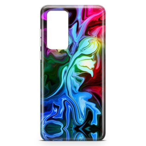Huawei P40 Kılıf Psikedelik Suluboya Arka Kapak Koruma Desenli Full Koruyucu