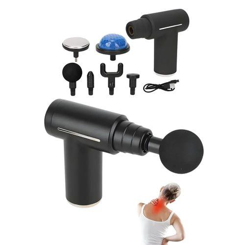 Sıcak Soğuk Terapili Masaj Tabancası Çift Fonksiyon 6 Başlıklı Şarjlı Derin Doku Cihazı