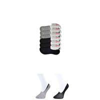 Siyah ve Gri Kadın Babet Çorap 6 çift