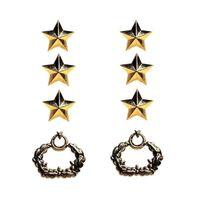 Seyhan Subay Harici Üniforma Apolet Albay 6 Yıldız- 2 Çelenk (Metal Rütbe)