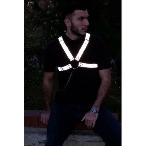 CLZ41 Karanlıkta Parlayan Reflektörlü Erkek Göğüs Kemer - TM95